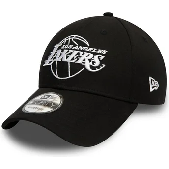 Cap izliekta black adjustable strap 9FORTY Essential Outline no Los Angeles Lakers NBA no New Era
