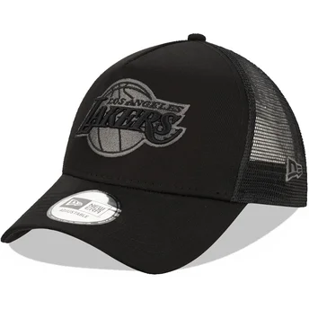 Cepur izliekta šoferis melns snapback 9FORTY A Frame Tonal no Los Angeles Lakers NBA no New Era
