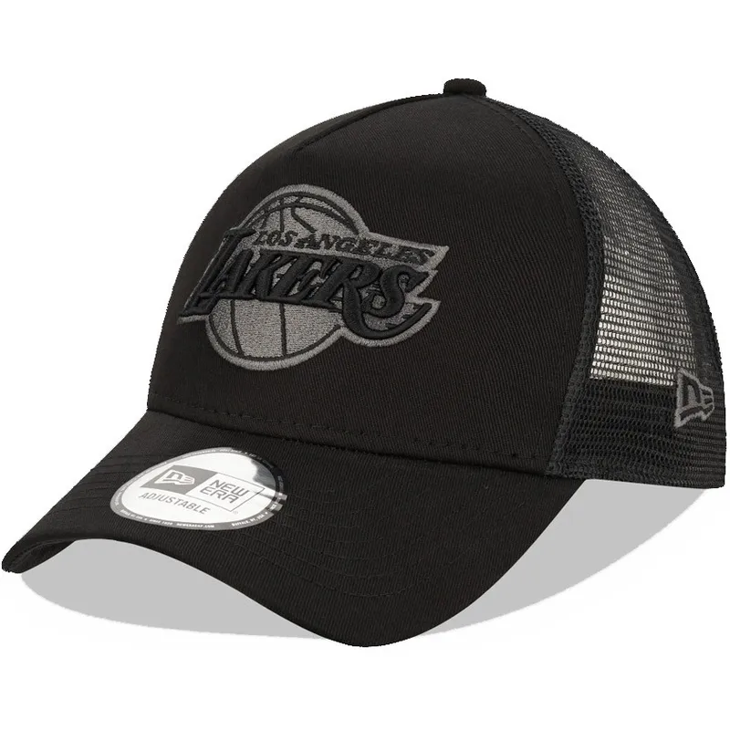 cepur-izliekta-soferis-melns-snapback-9forty-a-frame-tonal-no-los-angeles-lakers-nba-no-new-era