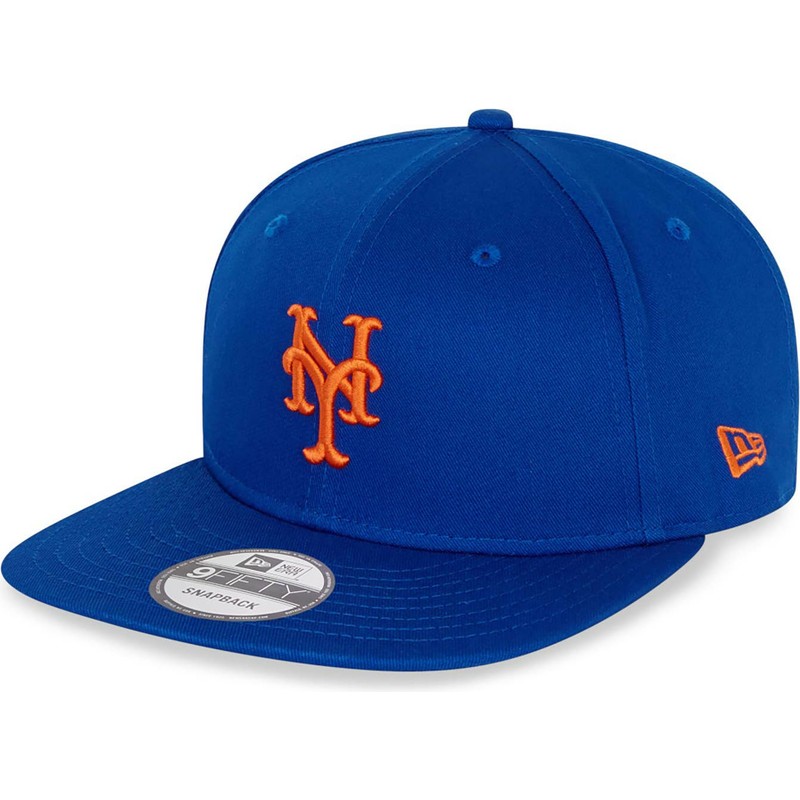 new-era-flat-brim-9fifty-essential-new-york-mets-mlb-blue-snapback-cap