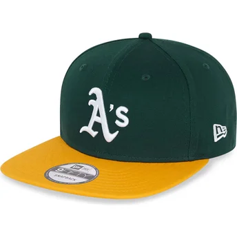 Zielono-żółta czapka z daszkiem snapback 9FIFTY Essential Oakland Athletics MLB marki New Era