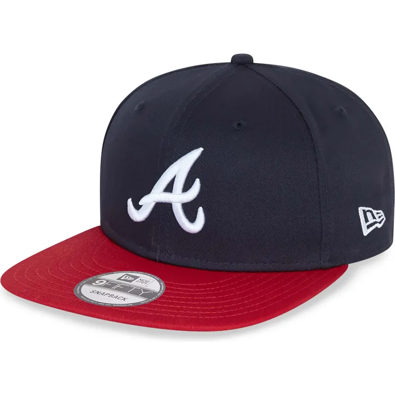 cepur-plakana-tumsi-zils-snapback-9fifty-essential-no-atlanta-braves-mlb-no-new-era