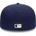 casquette-plate-bleue-marine-ajustee-59fifty-authentic-on-field-milwaukee-brewers-mlb-new-era