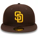 new-era-flat-brim-59fifty-authentic-on-field-san-diego-padres-mlb-brown-fitted-cap