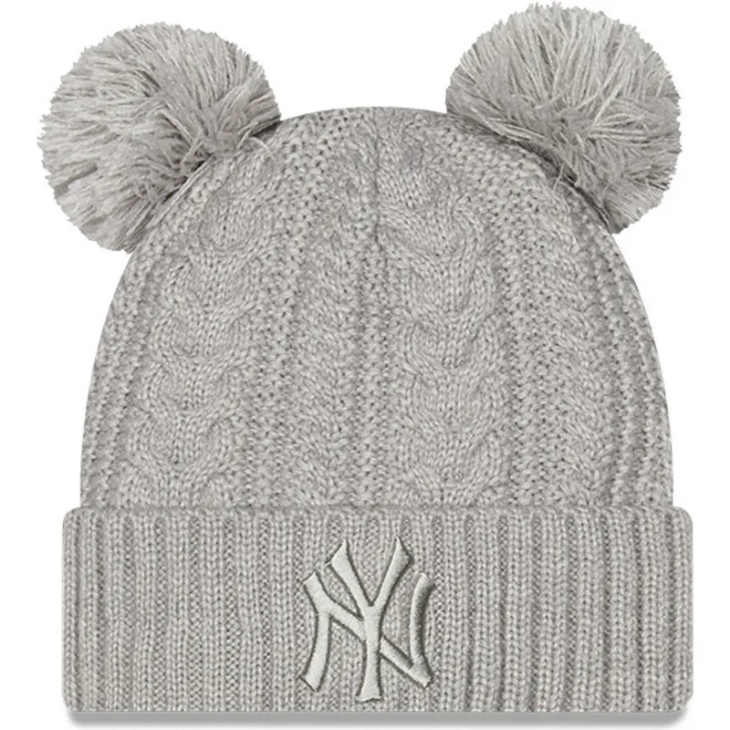 cepur-ar-bumbuli-peleks-cuff-double-no-new-york-yankees-mlb-no-new-era