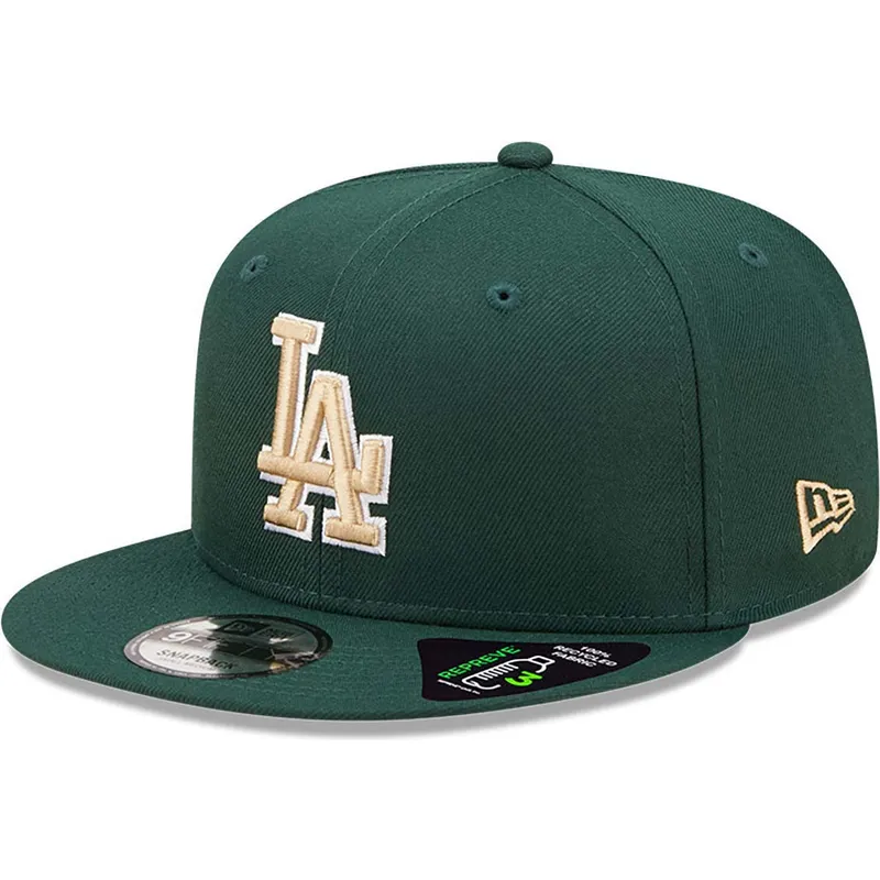 Gorra plana verde snapback 9FIFTY Repreve de Los Angeles Dodgers MLB de New  Era