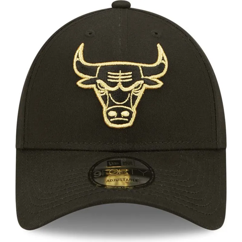 cap-izliekta-black-adjustable-strap-dorado-9forty-metallic-no-chicago-bulls-nba-no-new-era