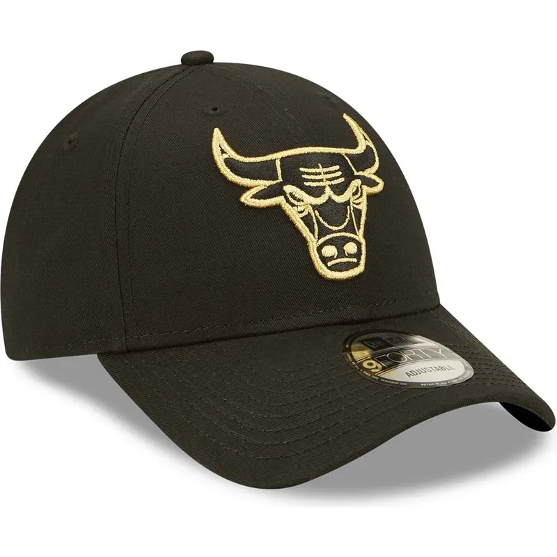 cap-izliekta-black-adjustable-strap-dorado-9forty-metallic-no-chicago-bulls-nba-no-new-era
