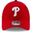 rote-verstellbare-curved-cap-9forty-league-der-philadelphia-phillies-mlb-von-new-era