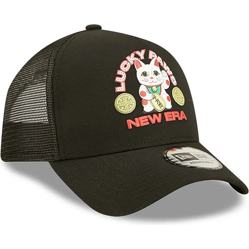 cepur-izliekta-truckeris-melns-snapback-a-frame-repreve-lucky-paws-no-new-era