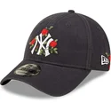 cepur-izliekta-tumsi-zils-regulejams-9forty-flower-no-new-york-yankees-mlb-no-new-era