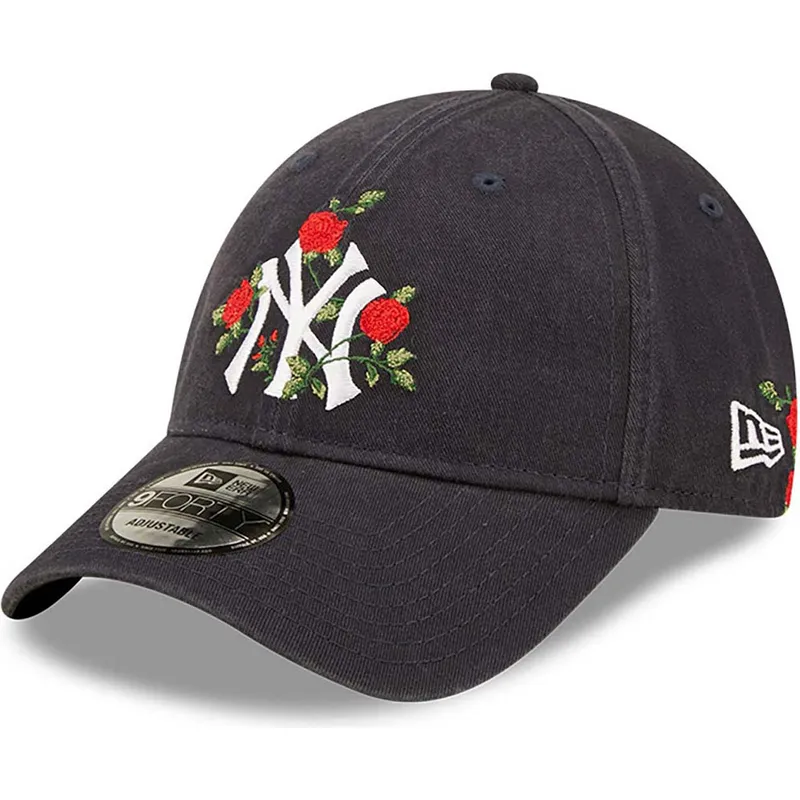 cepur-izliekta-tumsi-zils-regulejams-9forty-flower-no-new-york-yankees-mlb-no-new-era