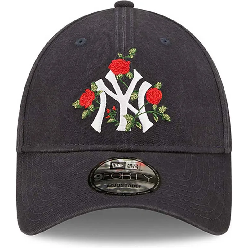 cepur-izliekta-tumsi-zils-regulejams-9forty-flower-no-new-york-yankees-mlb-no-new-era