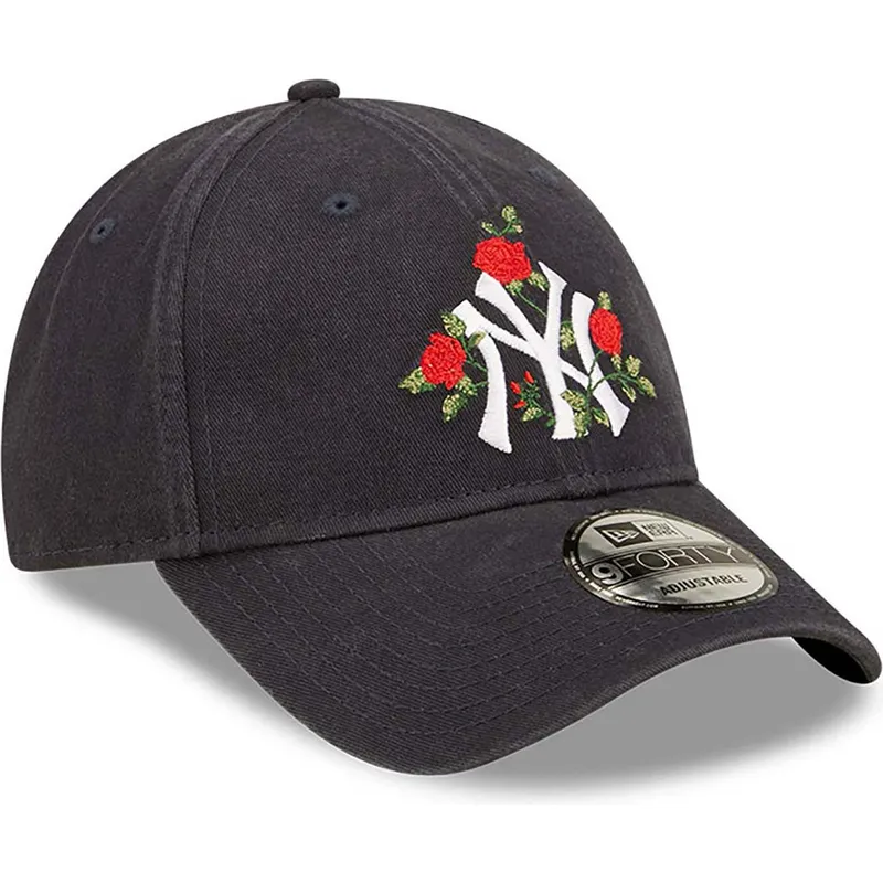 cepur-izliekta-tumsi-zils-regulejams-9forty-flower-no-new-york-yankees-mlb-no-new-era