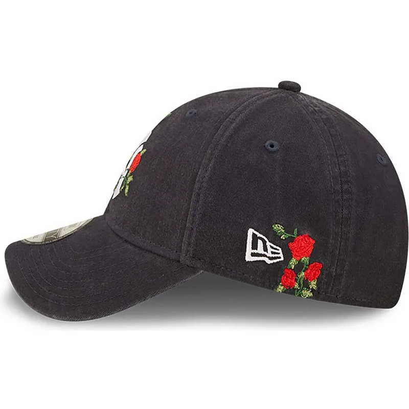 cepur-izliekta-tumsi-zils-regulejams-9forty-flower-no-new-york-yankees-mlb-no-new-era