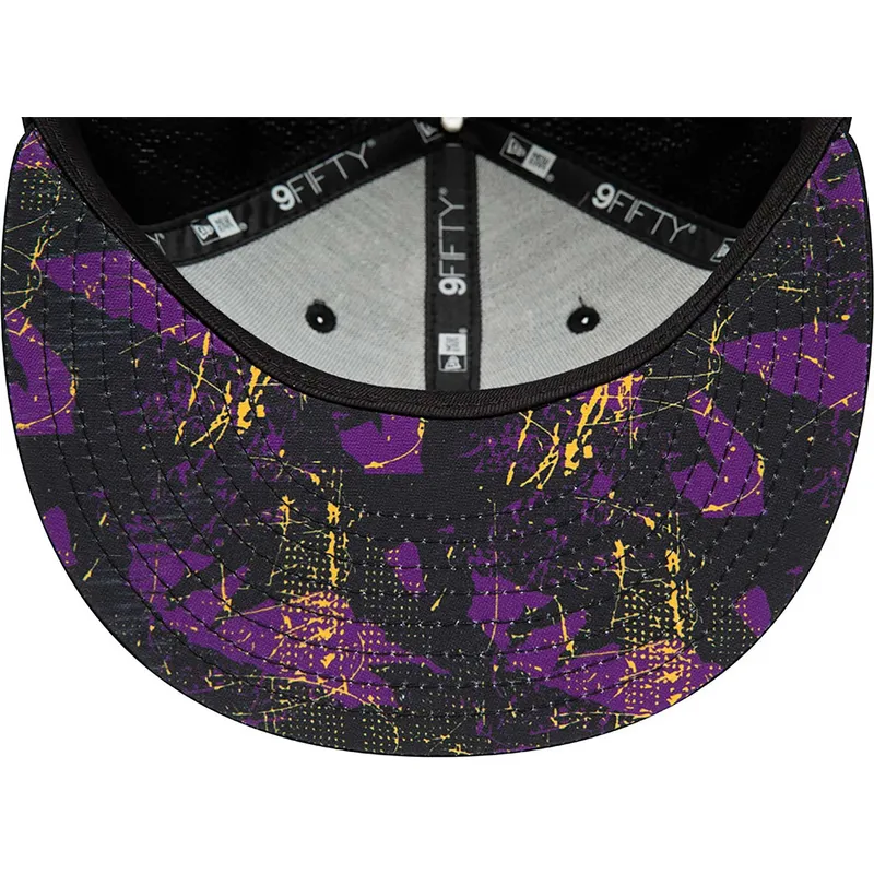 cap-plakana-black-snapback-9fifty-print-infill-no-los-angeles-lakers-nba-no-new-era