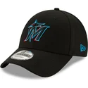 cepur-izliekta-melns-regulejama-lente-9forty-the-league-no-miami-marlins-mlb-no-new-era