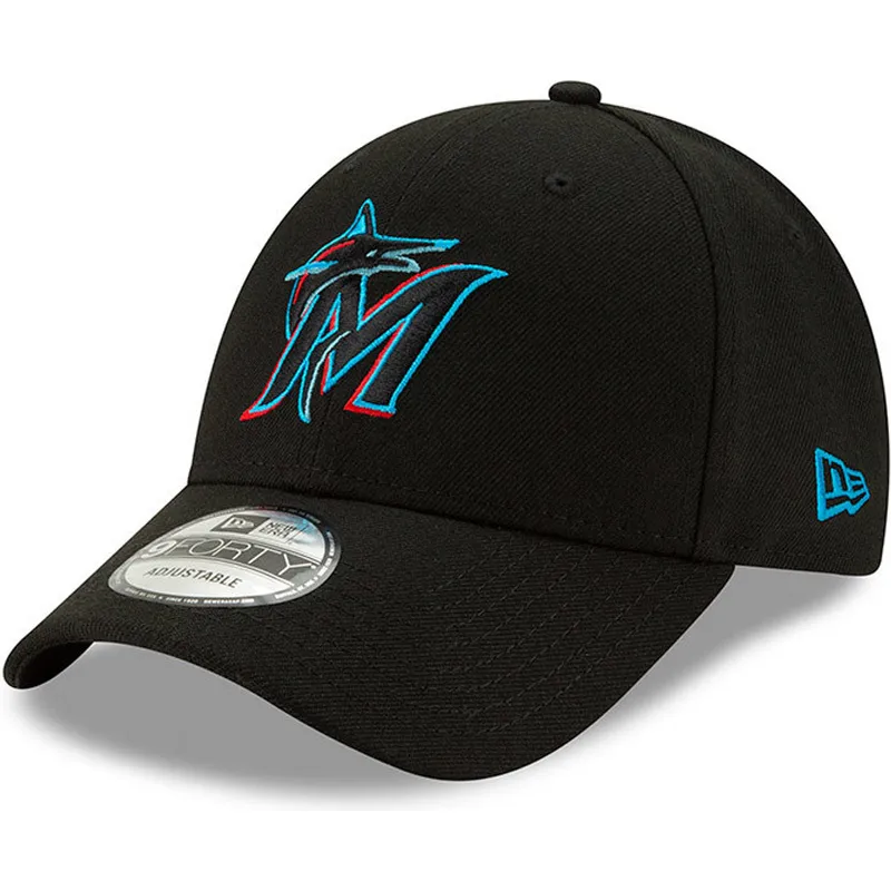cepur-izliekta-melns-regulejama-lente-9forty-the-league-no-miami-marlins-mlb-no-new-era