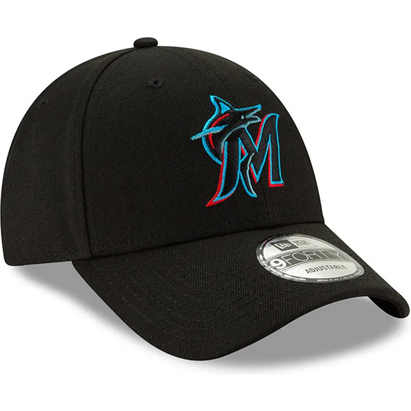 cap-izliekta-black-adjustable-strap-9forty-the-league-no-miami-marlins-mlb-no-new-era