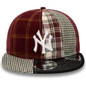 new-era-new-york-yankees-mlb-9fifty-patch-panel-verstellbare-rote-und-schwarze-flachkappe