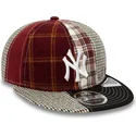 new-era-new-york-yankees-mlb-9fifty-patch-panel-verstellbare-rote-und-schwarze-flachkappe