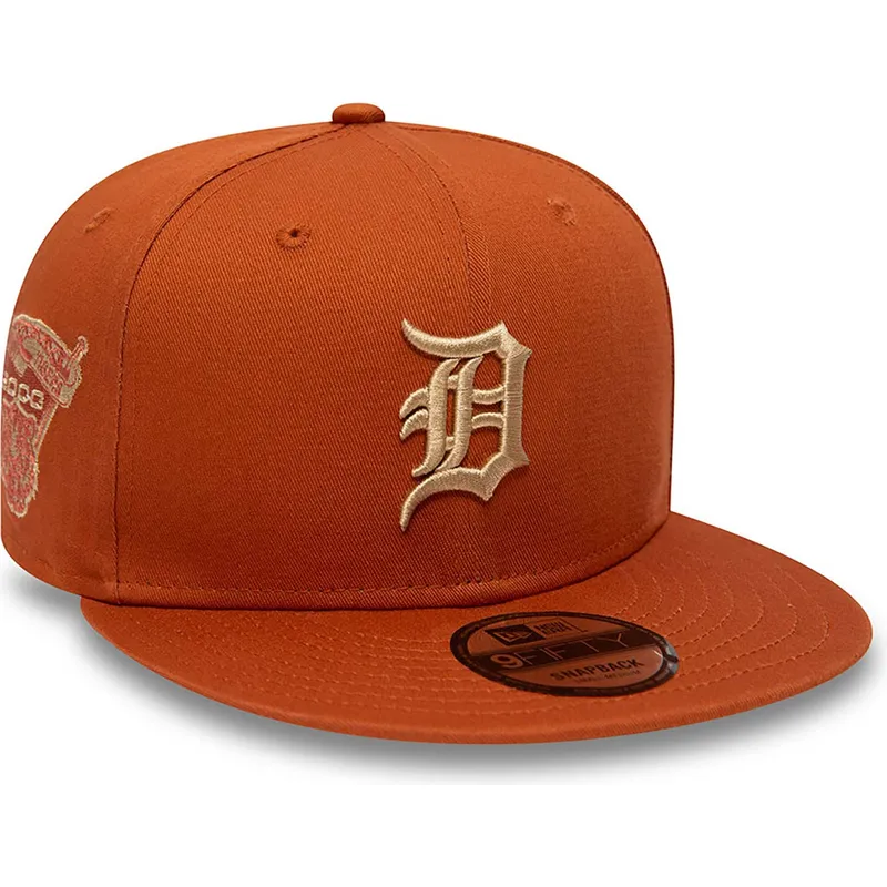 cepur-plakana-bruns-snapback-9fifty-side-patch-no-detroit-tigers-mlb-no-new-era
