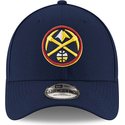 new-era-curved-brim-9forty-the-league-denver-nuggets-nba-navy-blue-adjustable-cap