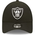 schwarze-9forty-repreve-snapback-kappe-mit-gebogenem-schirm-von-den-las-vegas-raiders-nfl-von-new-era