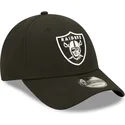 schwarze-9forty-repreve-snapback-kappe-mit-gebogenem-schirm-von-den-las-vegas-raiders-nfl-von-new-era