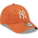 cap-izliekta-orange-adjustable-strap-berniem-9forty-league-essential-no-new-york-yankees-mlb-no-new-era