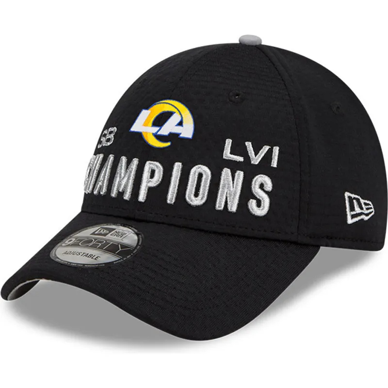 cepur-izliekta-melns-regulejama-lente-9forty-super-bowl-champions-lvi-2022-no-los-angeles-rams-nfl-no-new-era