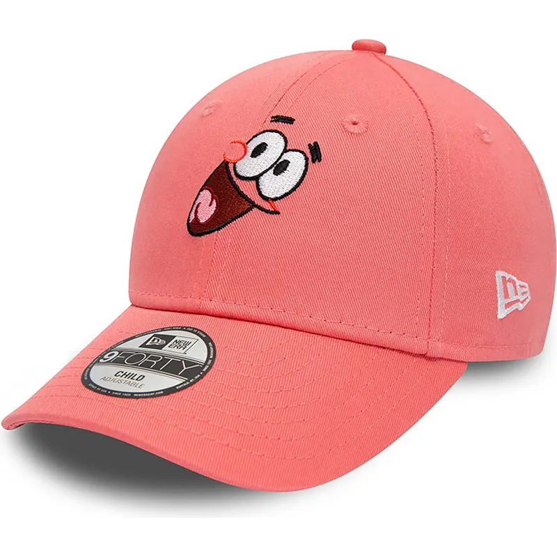 gorra-curva-rosa-ajustable-para-nino-9forty-de-patricio-estrella-bob-esponja-de-new-era