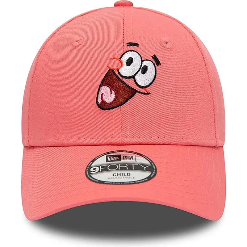 gorra-curva-rosa-ajustable-para-nino-9forty-de-patricio-estrella-bob-esponja-de-new-era