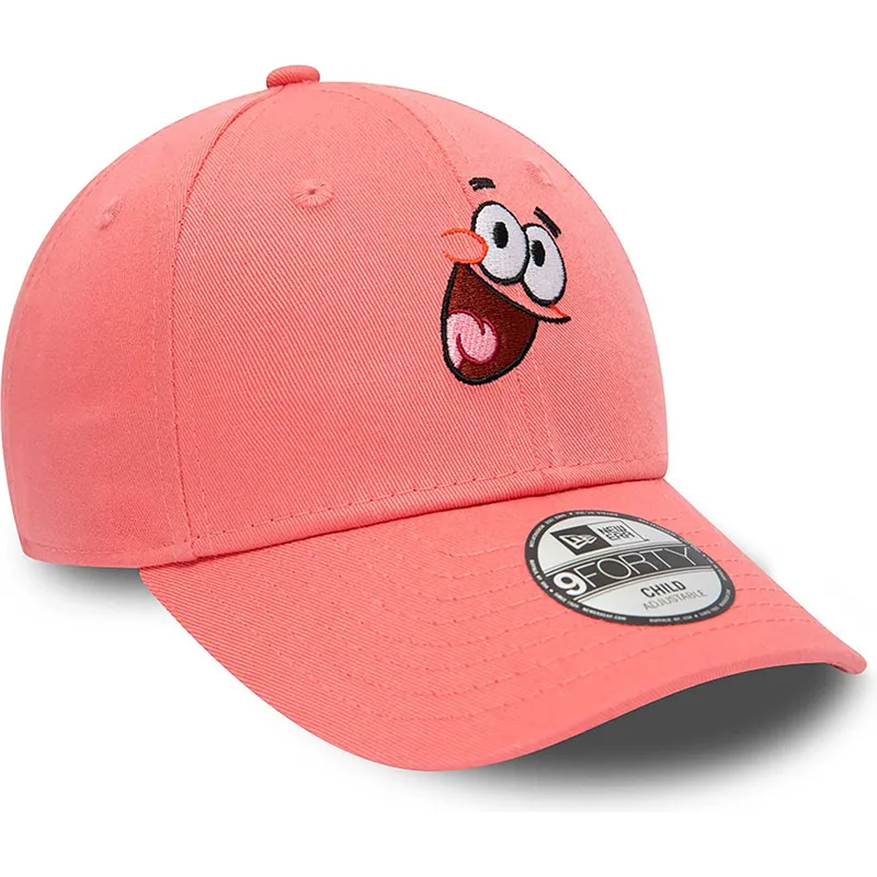 gorra-curva-rosa-ajustable-para-nino-9forty-de-patricio-estrella-bob-esponja-de-new-era