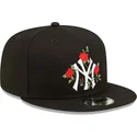 cepur-plakana-melns-snapback-9fifty-flower-no-new-york-yankees-mlb-no-new-era