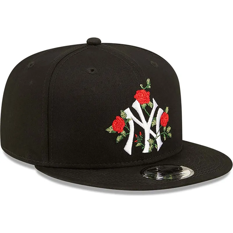 cepur-plakana-melns-snapback-9fifty-flower-no-new-york-yankees-mlb-no-new-era