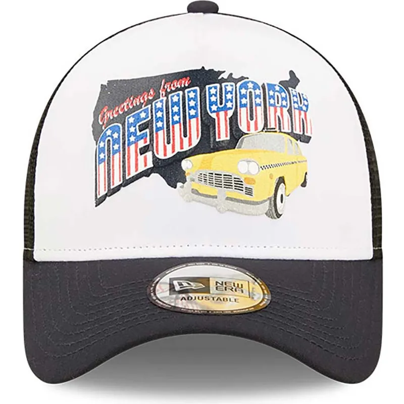 cepur-izliekta-truckeris-tumsi-zils-snapback-new-york-a-frame-us-state-wordmark-no-new-era