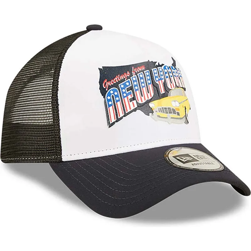 cepur-izliekta-truckeris-tumsi-zils-snapback-new-york-a-frame-us-state-wordmark-no-new-era