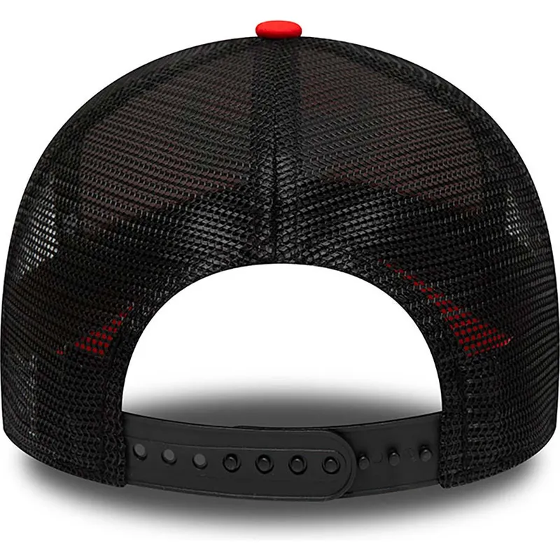 cepur-izliekta-truckeris-sarkans-snapback-a-frame-camo-infill-no-chicago-bulls-nba-no-new-era