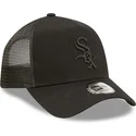 cepur-izliekta-truckeris-melns-snapback-a-frame-tonal-mesh-no-chicago-white-sox-mlb-no-new-era
