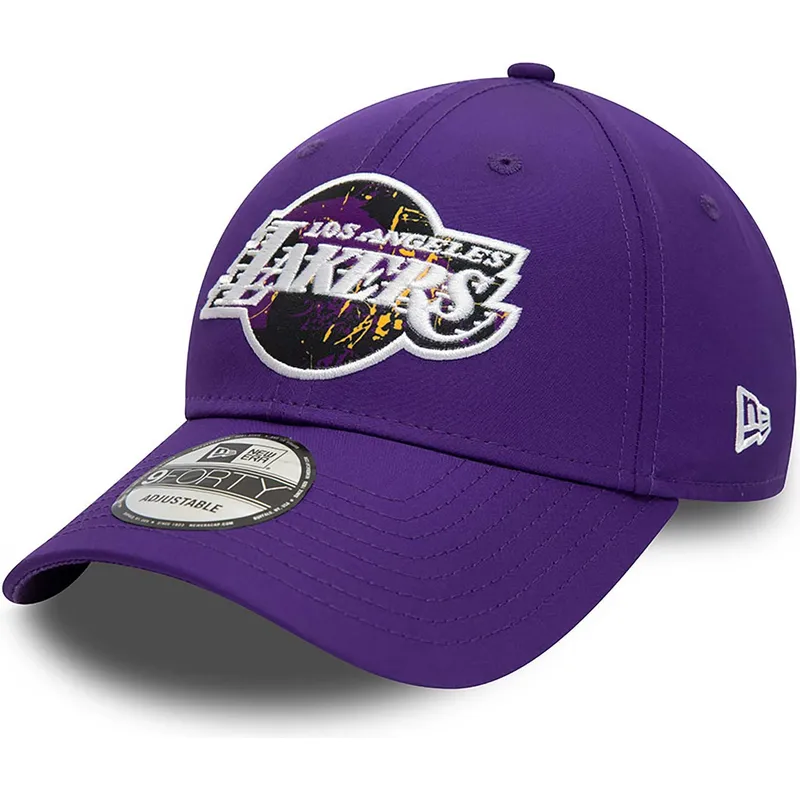 cepur-izliekta-violets-regulejams-9forty-print-infill-no-los-angeles-lakers-nba-no-new-era