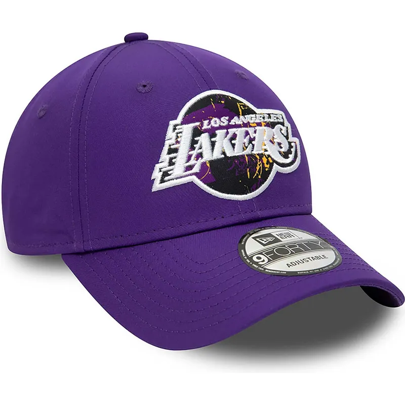 cepur-izliekta-violets-regulejams-9forty-print-infill-no-los-angeles-lakers-nba-no-new-era