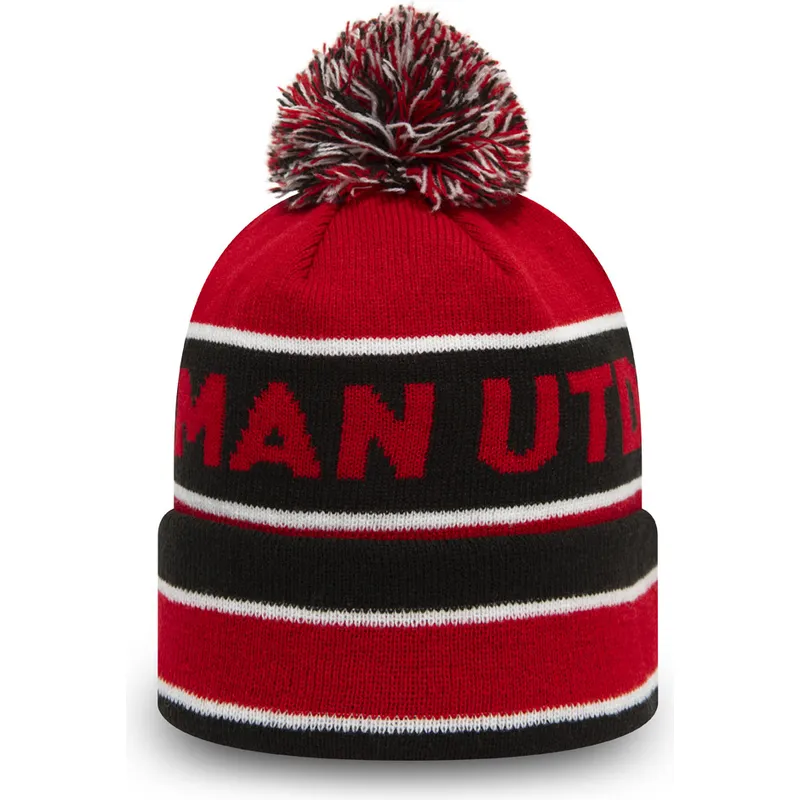 cepur-ar-bumbuli-sarkans-cuff-jake-no-manchester-united-football-club-premier-league-no-new-era