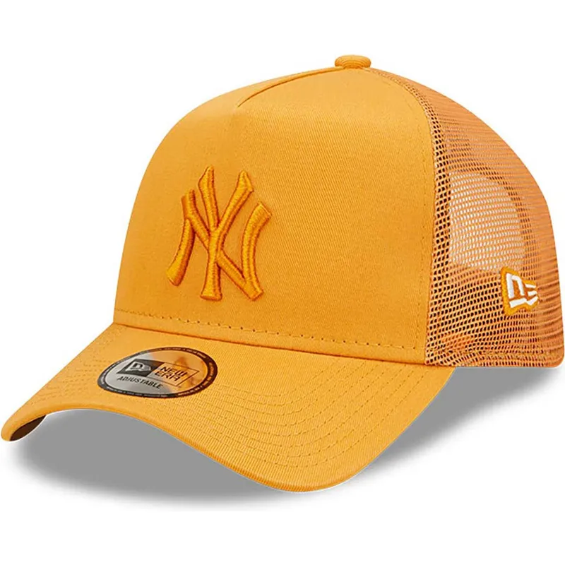 cepur-izliekta-truckeris-oranzs-snapback-a-frame-tonal-mesh-no-new-york-yankees-mlb-no-new-era