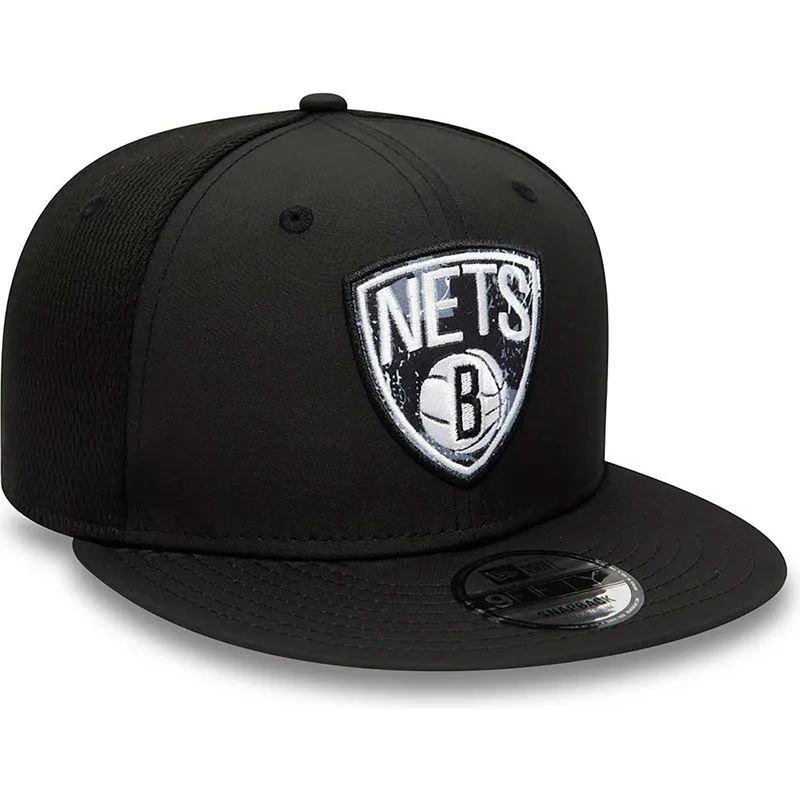 cepur-plakana-melns-snapback-9fifty-print-infill-no-brooklyn-nets-nba-no-new-era