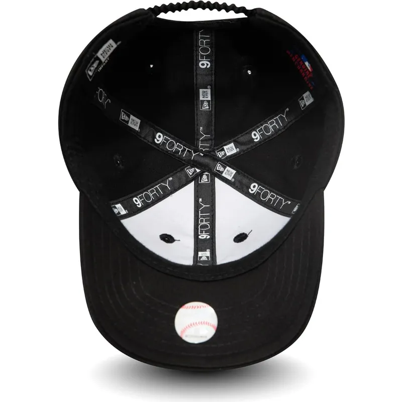 schwarze-gebogene-verstellbare-kappe-fur-kleinkinder-9forty-league-essential-der-new-york-yankees-mlb-von-new-era