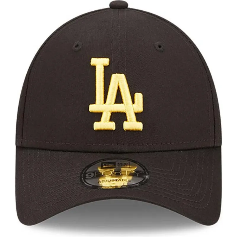 cepur-izliekta-melns-regulejama-lente-9forty-league-essential-no-los-angeles-dodgers-mlb-no-new-era