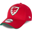 gorra-curva-roja-ajustable-9forty-de-wales-copa-mundial-de-futbol-de-new-era