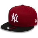 new-era-new-york-yankees-mlb-9fifty-colour-block-snapback-kappe-in-rot-und-schwarz