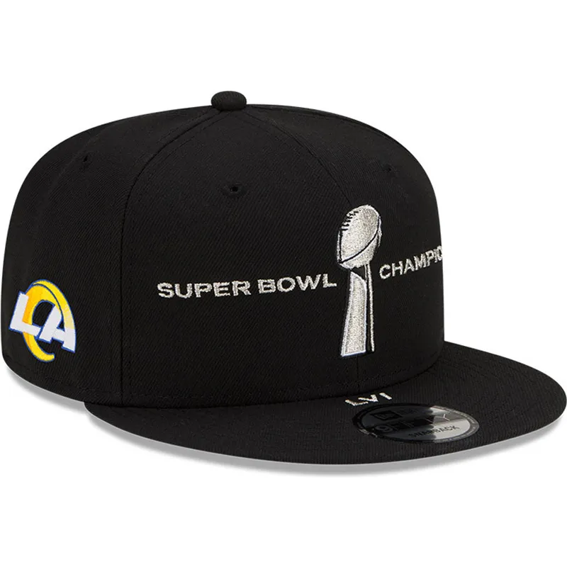 cepur-plakana-melns-snapback-9fifty-parade-super-bowl-champions-lvi-2022-no-los-angeles-rams-nfl-no-new-era